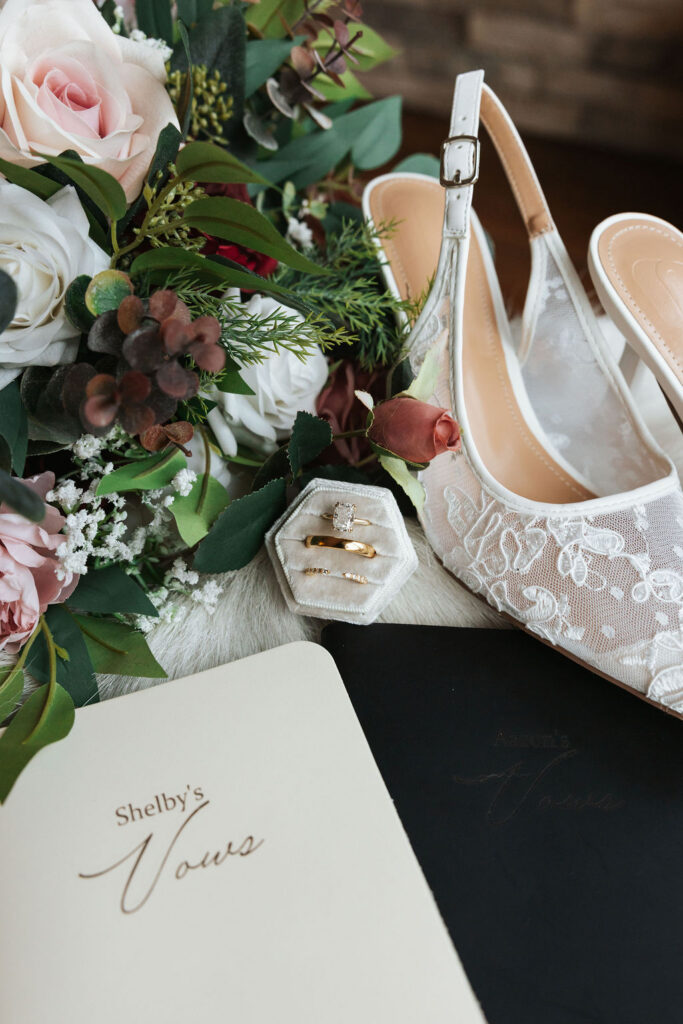 Couples elopes in Rocky Mountains of Colorado with their dog 